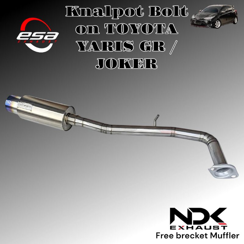 KNALPOT BOLT ON YARIS JOKER YARIS GR NDK EXHAUST KNALPOT MOBIL RACING KNALPOT SISTEM BAUT