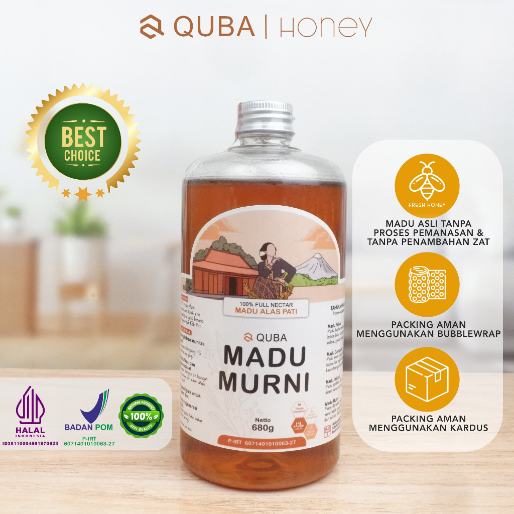 

(680g) Madu Hutan Pati | Madu Grade A Full Nectar 100%, Raw Honey