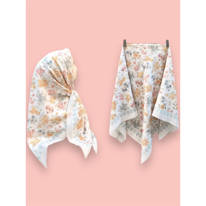 PART 13 Segiempat voal motif etnik/ motif turkey/ motif bunga abstrak/ motif pita/ Hijab persegi mot