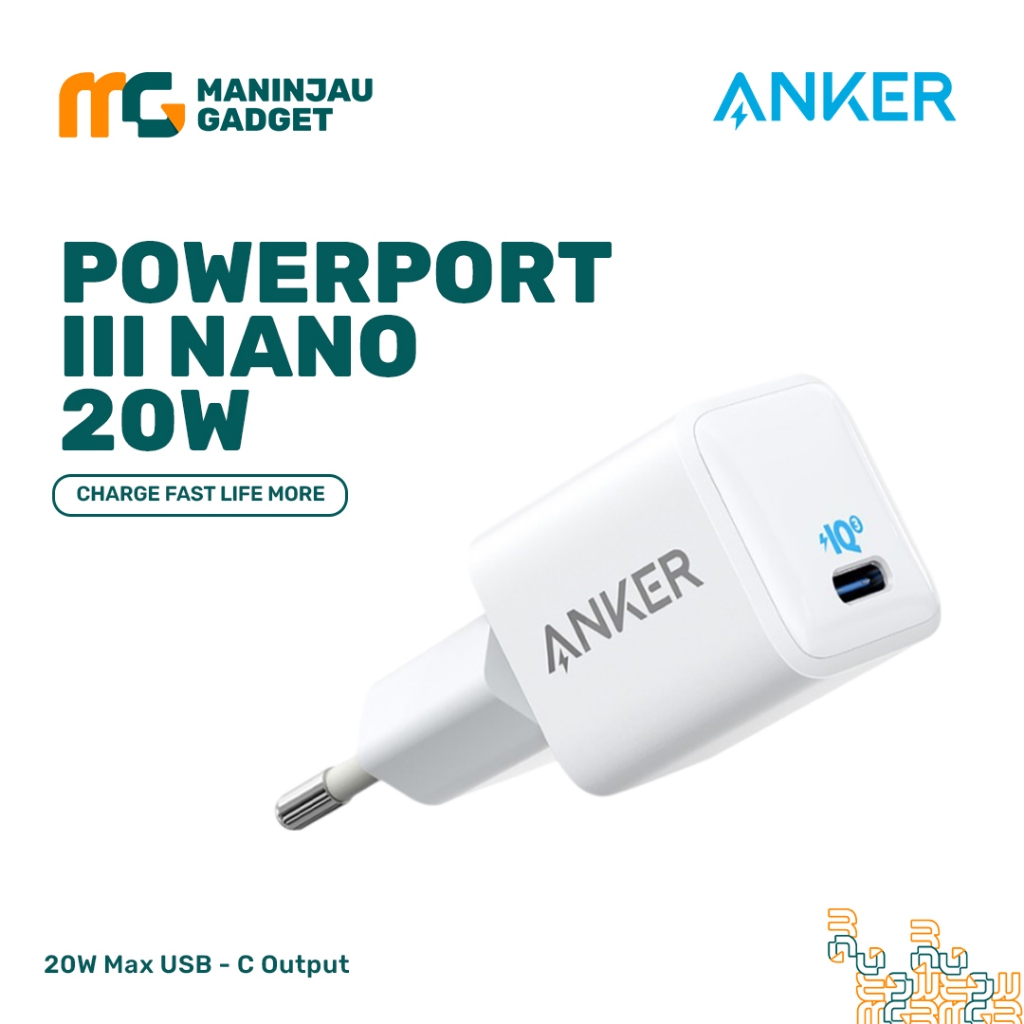 ANKER Powerport III Nano - Wall Charger 20W PD - A2633