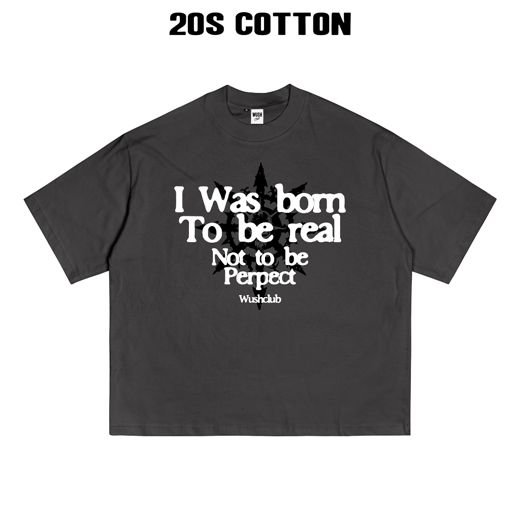 WUSH CLUB 20S BOXY FIT HEAVYWEIGHT TEE BAJU KAOS DISTRO PRIA WANITA OVERSIZE COTTON COMBAD BORN DARK