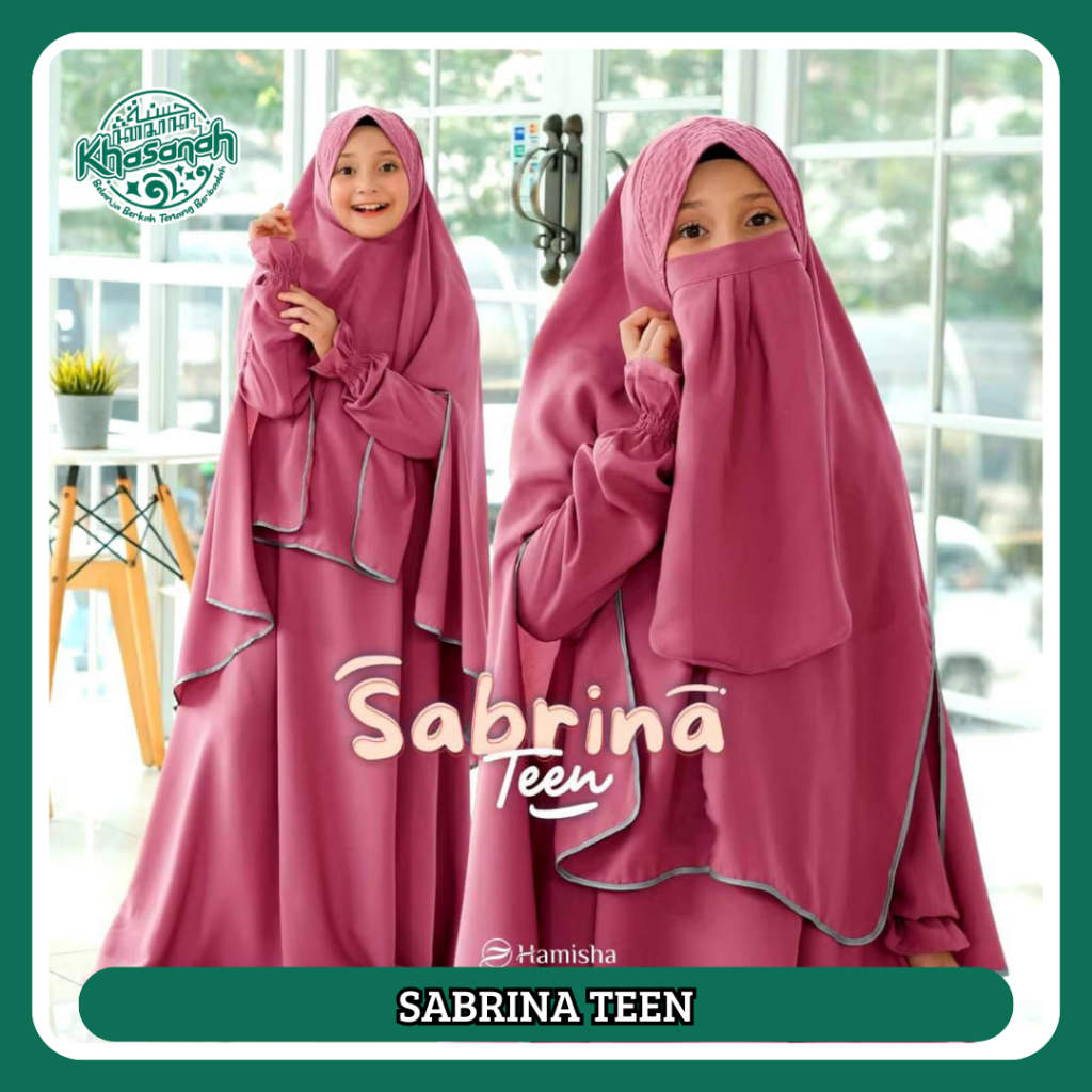 Sabrina Teen Gamis Syar'i Anak Remaja Set Khimar Niqab Muslimah