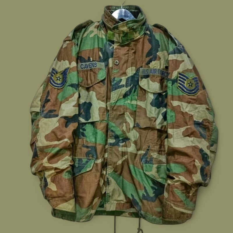M65 Camo US Army Field Jacket - Jaket Military America Air Force Pria Tebal Original Second Thrift P