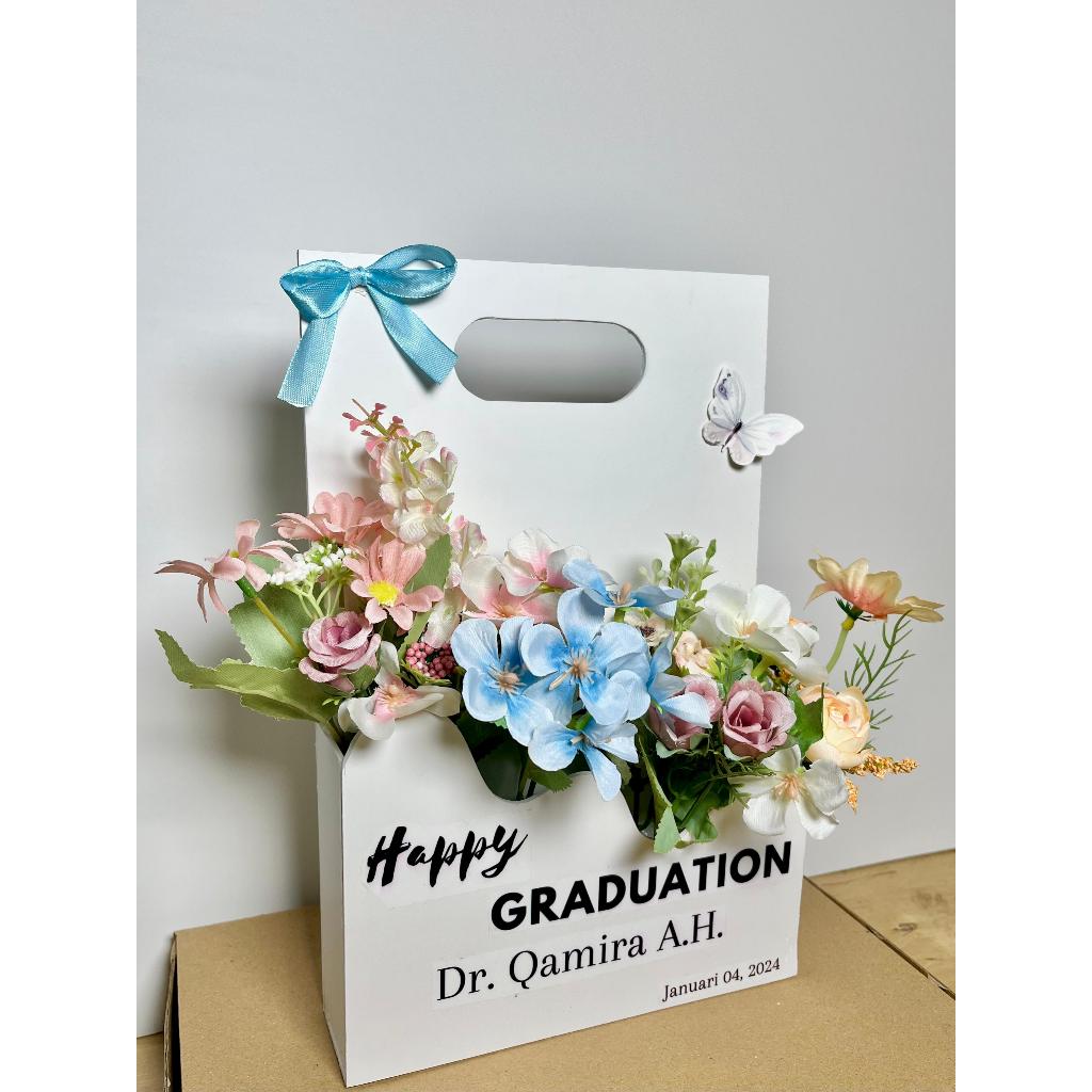 

FLOWER BOX MINI | FLOWER BOX DENGAN BUNGA | UKURAN 20x30 cm