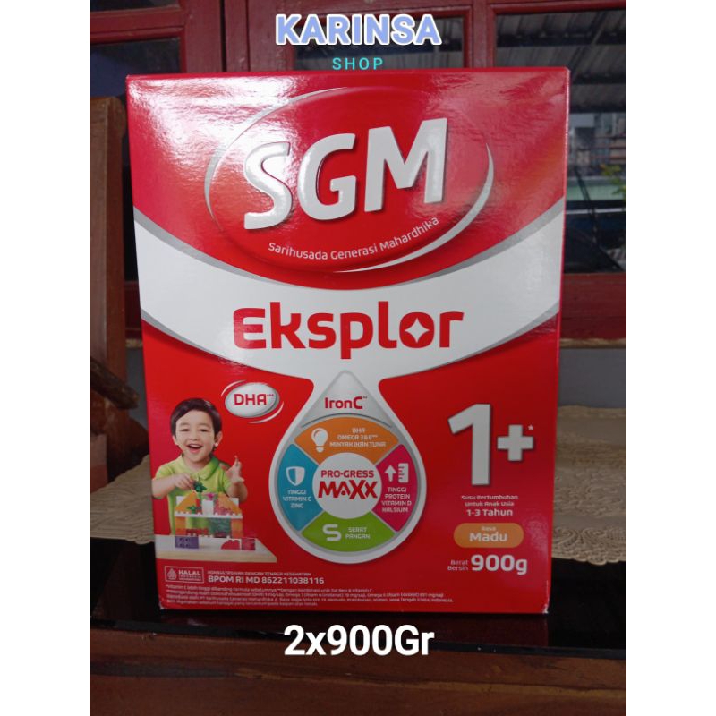 

SGM Eksplor 1+ 900GR x 2 dengan IronC Susu Pertumbuhan Rasa Madu/Vanila