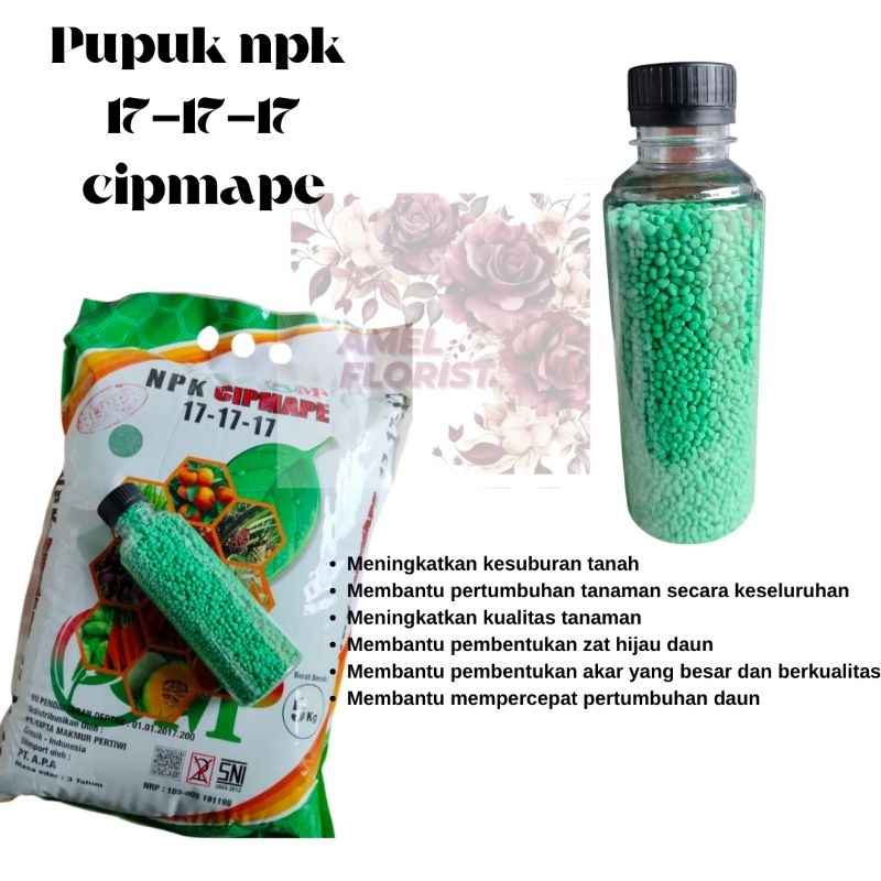 PUPUK NPK 17-17-17 SUPER PERTUMBUHAN DAN DAUN LEBIH SEGAR