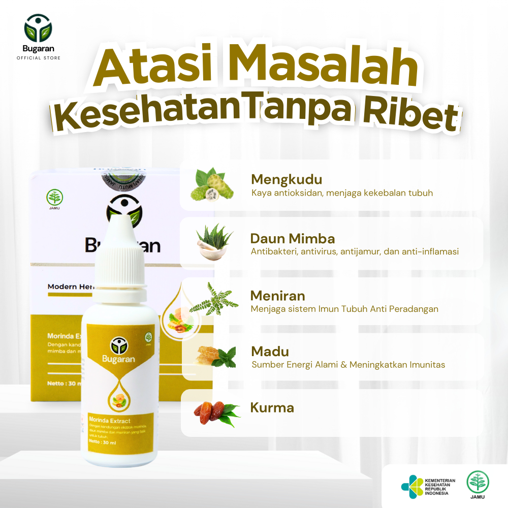

Bugaran Herbal Modern Morinda Extract, Atasi Masalah Kesehatan Tanpa Ribet