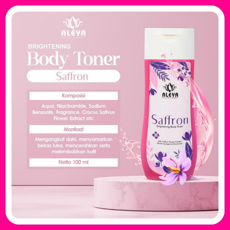 ALEYA SKINCARE - Toner badan saffron brightening plus niacinamide original bpom 100ml toner aleya sa
