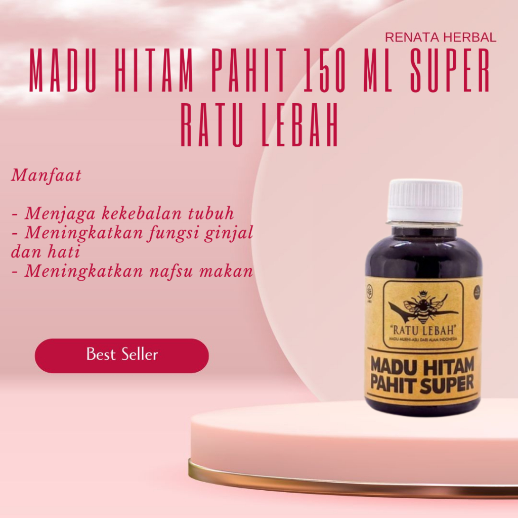 

Madu Hitam Pahit 150 ml Super Ratu Lebah