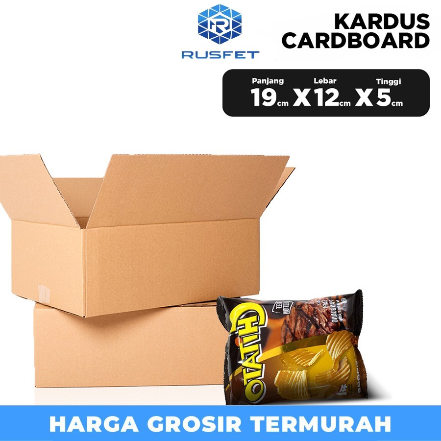 

KARDUS PACKING KARTON BOX 19x12x5cm Dus Kotak Packaging Polos tebal KARDUS BESAR