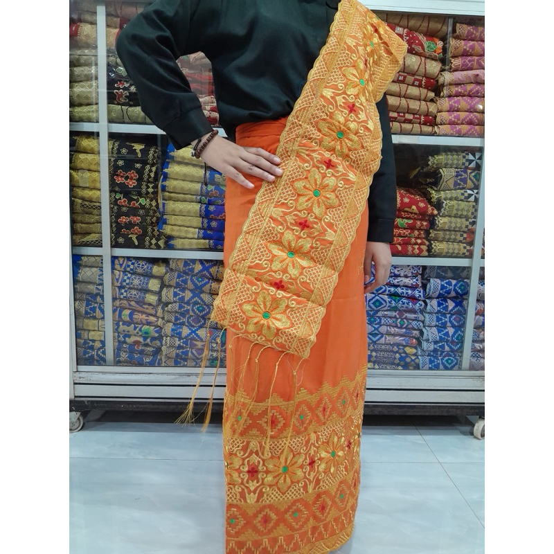 tapis bordir 1 tingkat motif melati