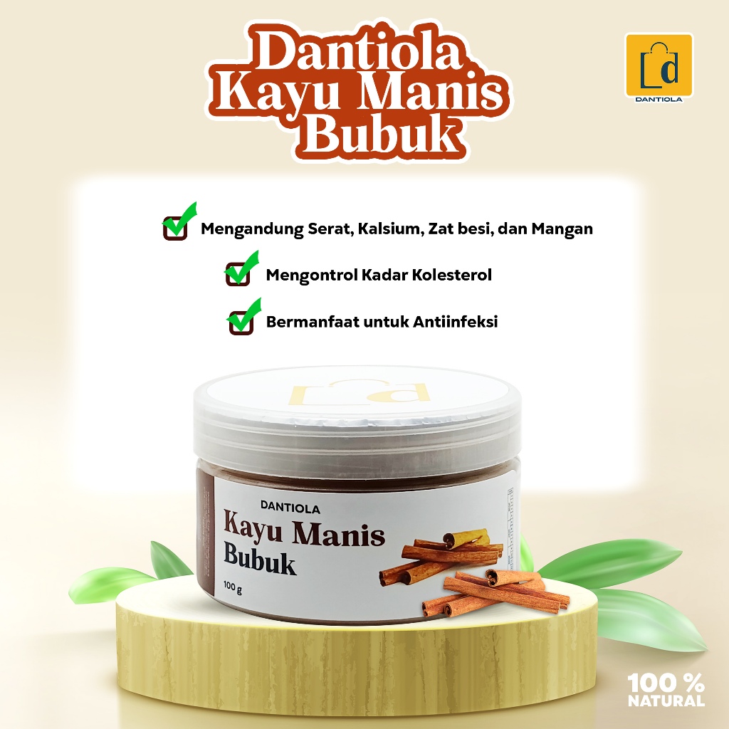 

Dantiola Kayu Manis Bubuk Kemasan 100 Gram