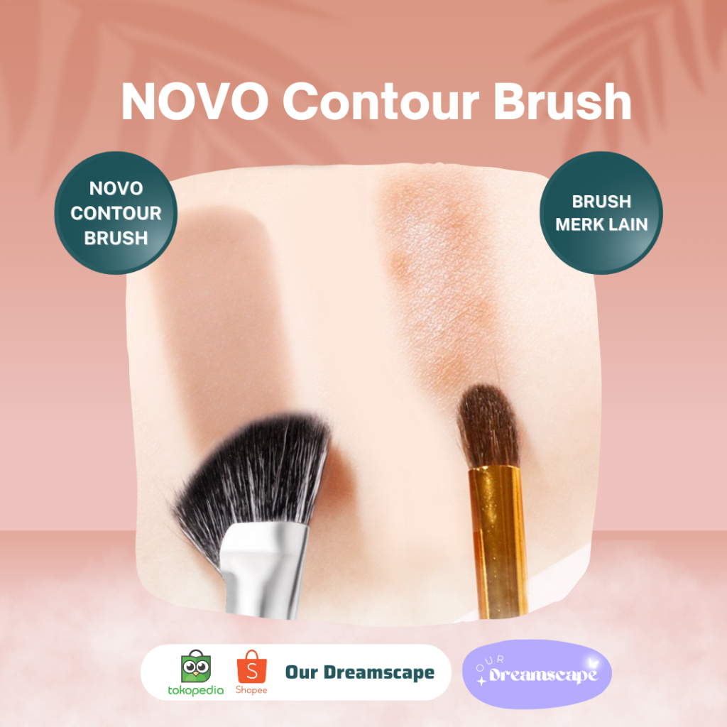 NOVO Contour & Aegyosal Brush Makeup Applicator Premium Quality - Aegyosal Brush