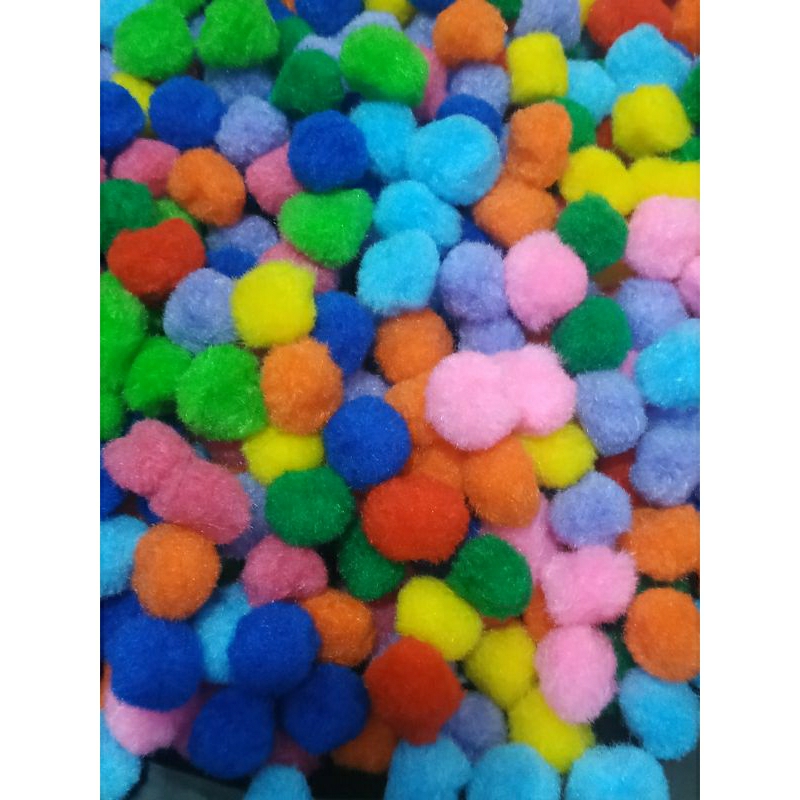 Pom pom mini 2 cm | kerajinan tangan | mainan Montessori | bola pompom mainan anak anak