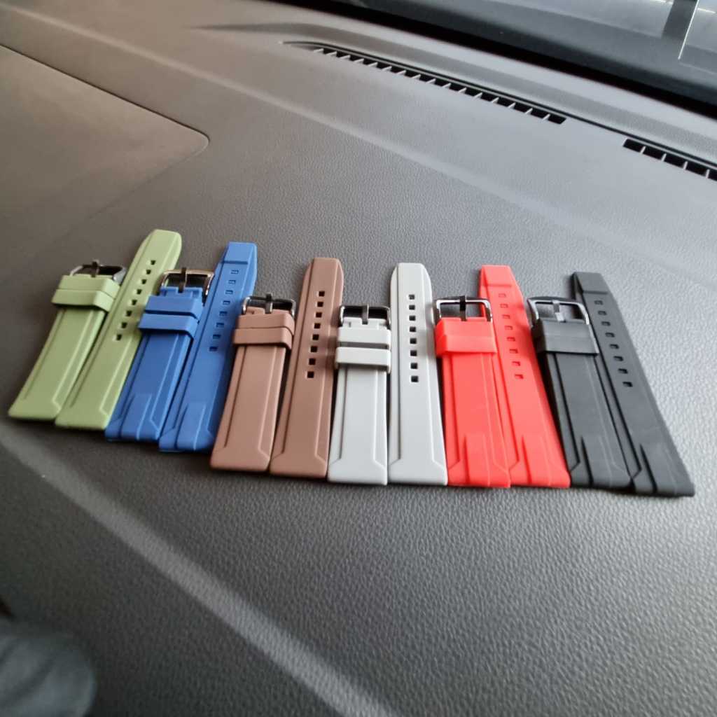 STRAP RUBBER UKURAN 20-26MM/RUBBER STRAP  KARET ORIGINAL/STRAP JAM TANGAN KARET/STRAP KARET JAM TANG
