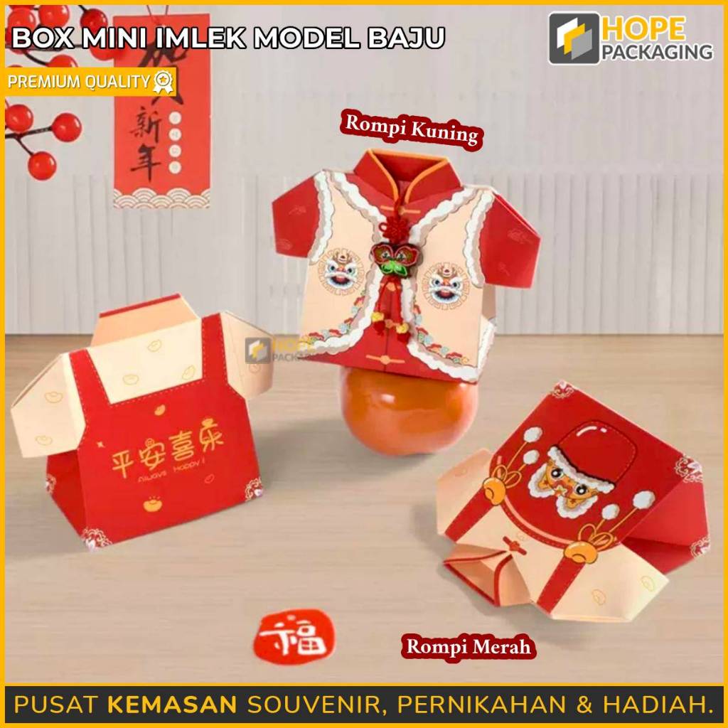 

Box Mini Imlek Model Baju / Box Chinnese New Year / Box Cute Unik / Box Souvenir Imlek / Dus Mini Baju