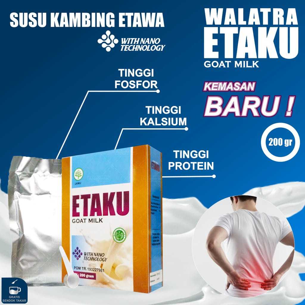 

PROMO !!! Obat Pengepuran Tulang, Tulang Keropos, Patah Tulang, Encok, Kaki Bengkak, Syaraf Kejepiy Minum Susu Kambing Etawa Walatra Etaku Goat Milk