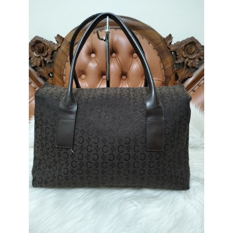 Celine Monogram Canvas mix Leather Tote Bag