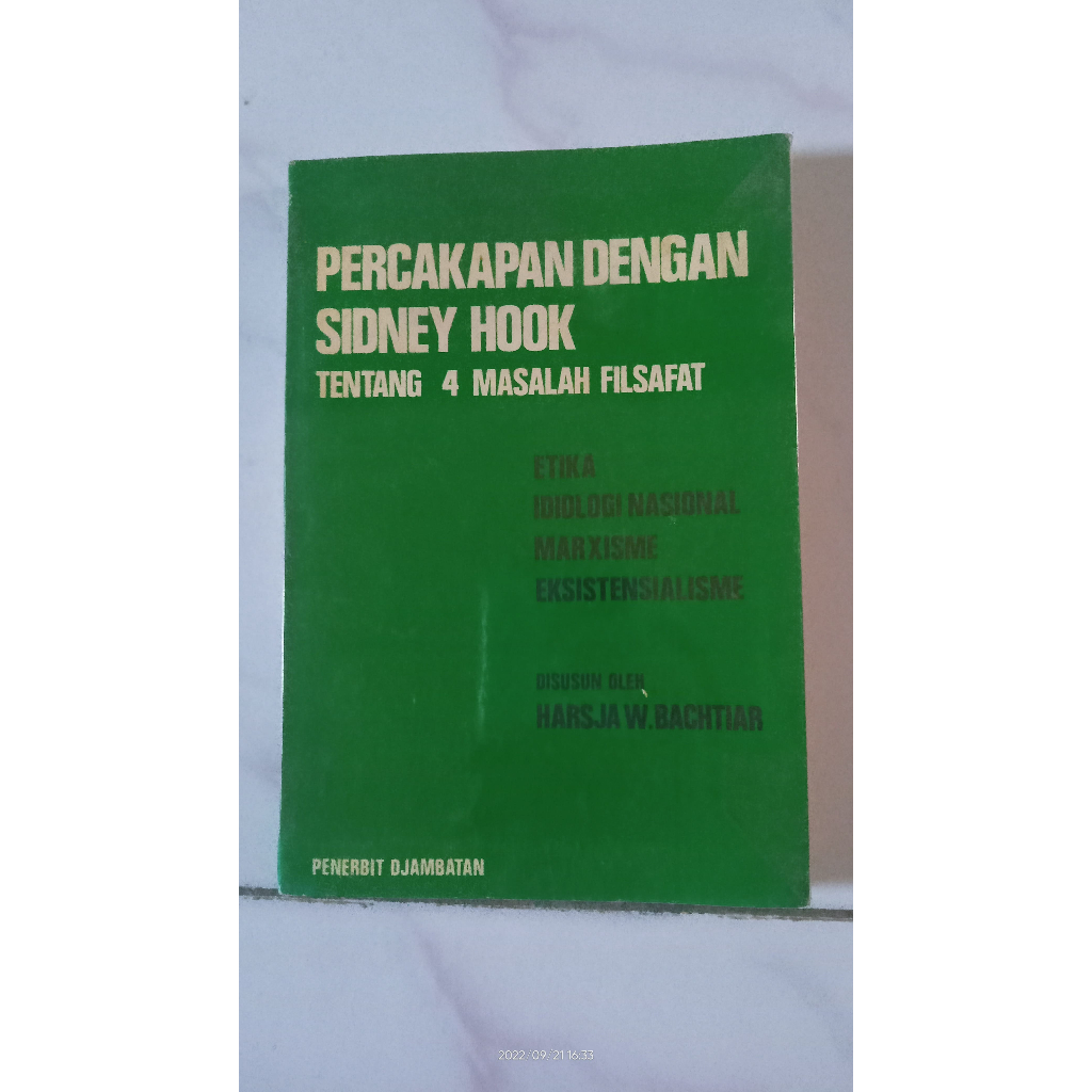 Percakapan dengan Sidney Hook Tentang 4 Masalah Filsafat