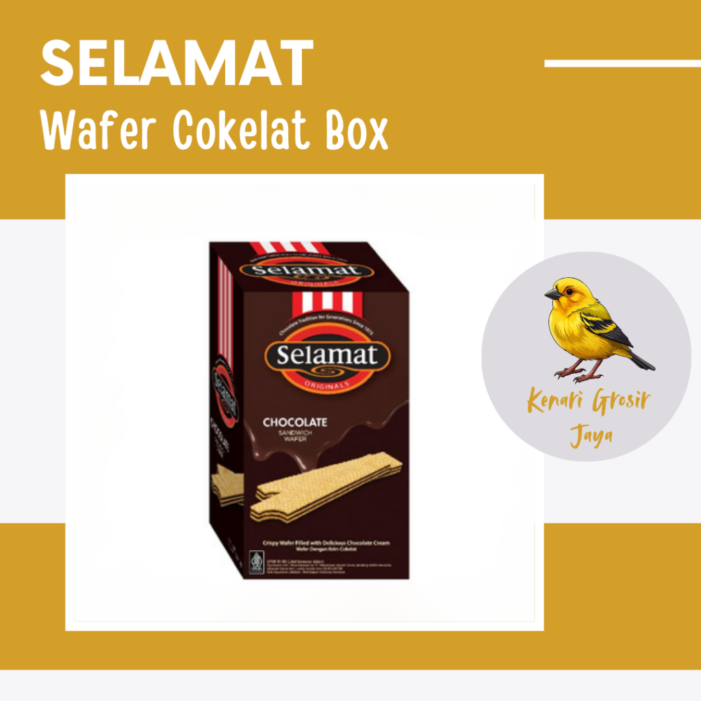 

Selamat Wafer Cokelat Box 12 Gram x 20 Pcs