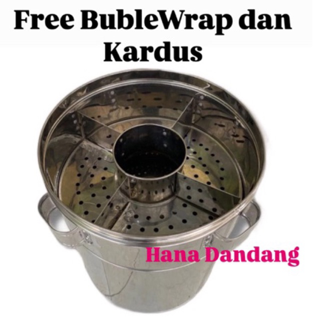 Dandang Bakso Jumbo Sekat4 Tutup Stainless Ukuran 30 dan 32