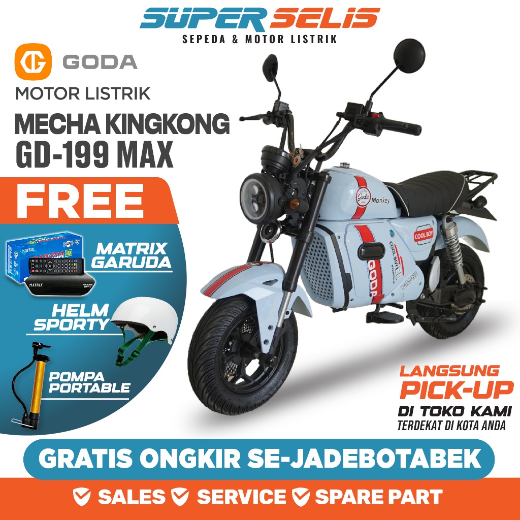 Motor Listrik GODA 199 MAX Mecha KingKong 72V/20AH Garansi Resmi