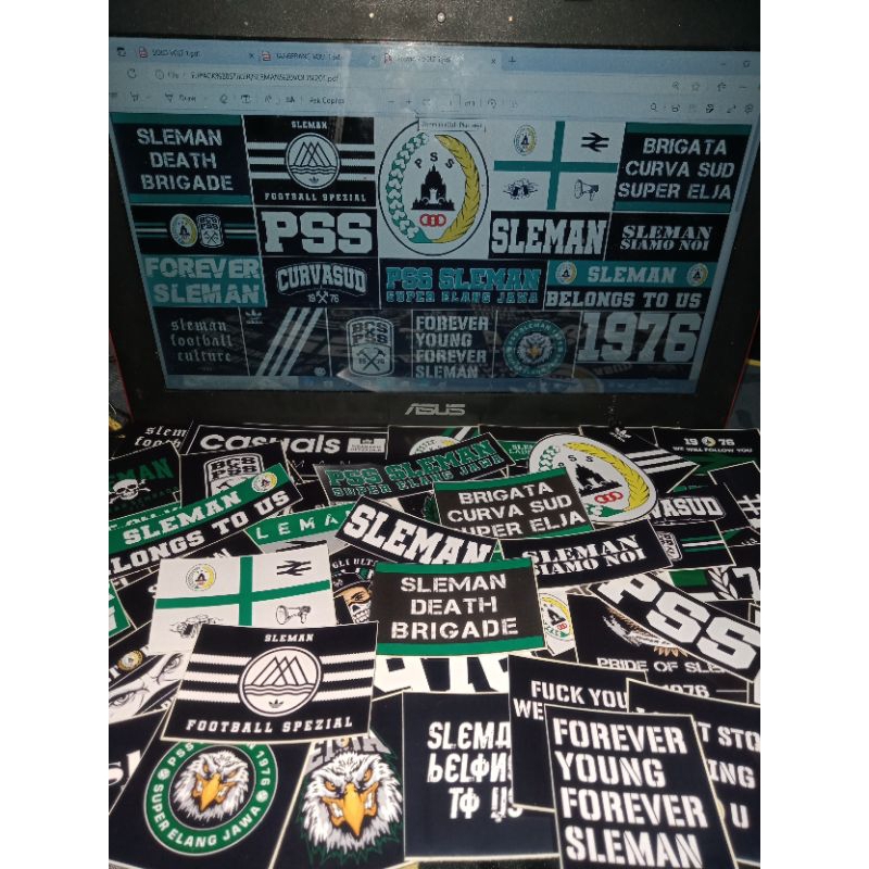 

STIKER PSS SLEMAN ISI 50+pcs,BAHAN VINYL