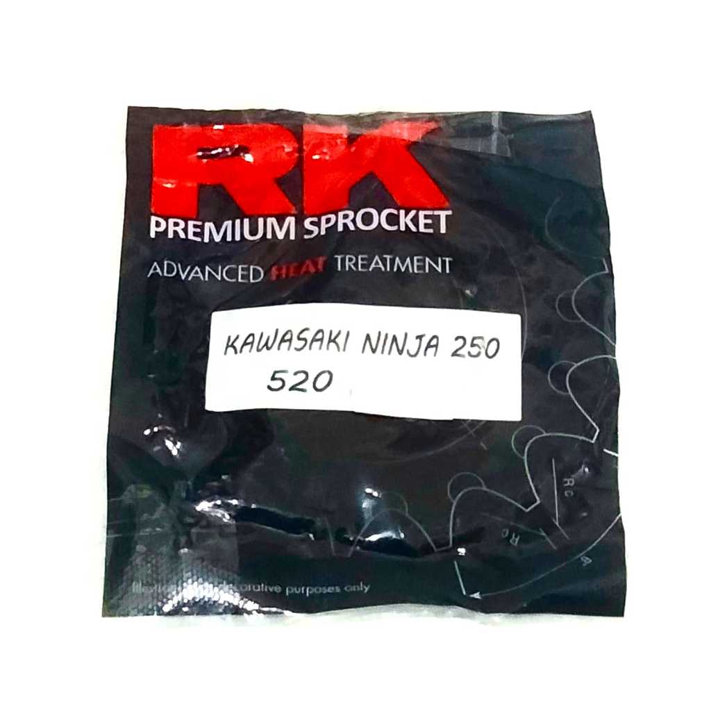 RK Racing Gear Depan 520 Ninja 250 Karbu Ninja 250 Fi Z250 R25 MT25