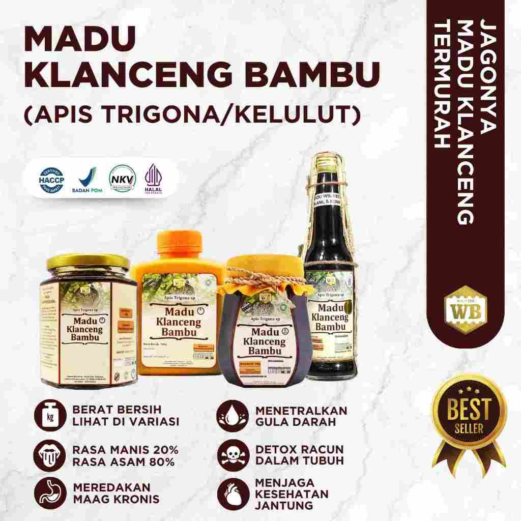 

WB Wild Bee - Madu Klanceng Bambu / Lebah Apis Trigona - Wild Bee - Kemasan Ekonomis - Beli 10 Gratis 1