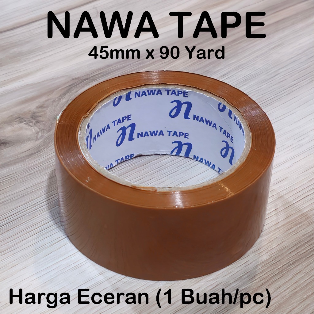 

LAKBAN COKLAT MERK NAWA TAPE 45 MM X 90 YARD METER- ISOLASI PACKING SELOTIP