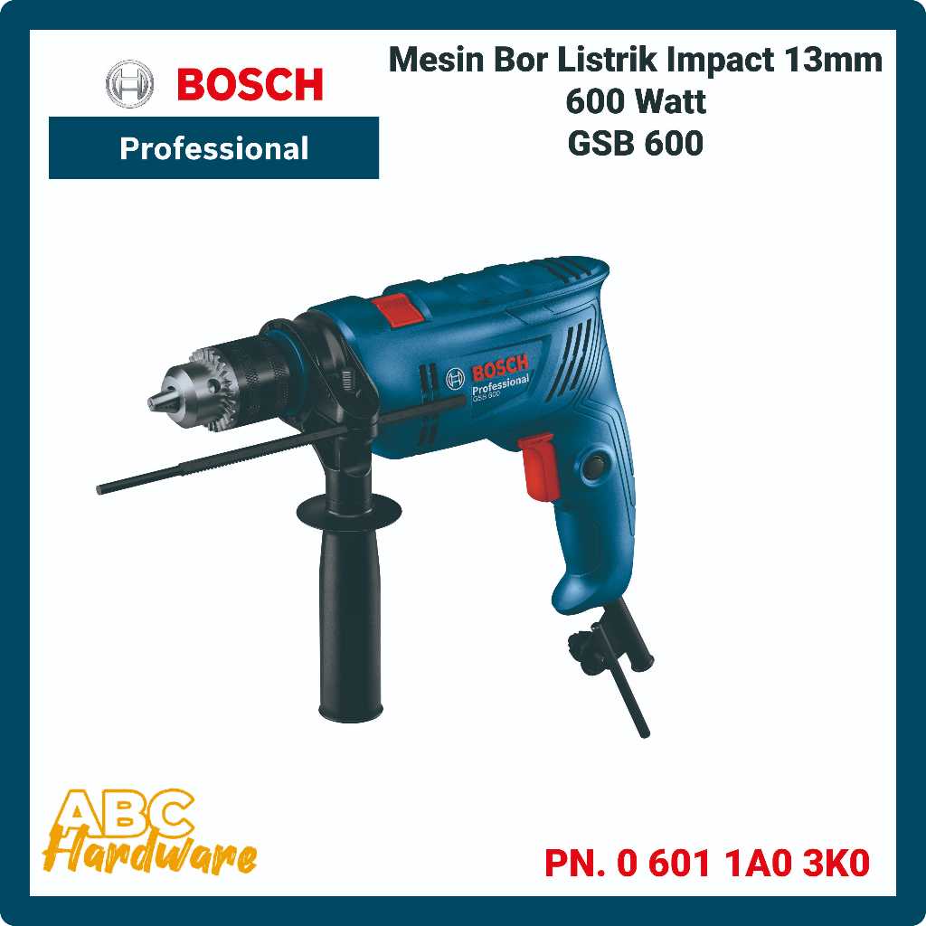 BOSCH Mesin Bor Listrik 600 Watt Impact Drill 13mm