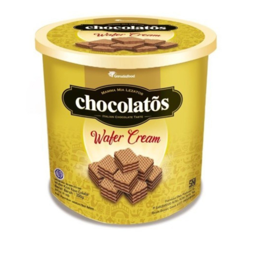 

[Satuan & DUS] Chocolatos Wafer Cream 300gr Kemasan Toples | Kue Lebaran | Kue Keing | Wafer |