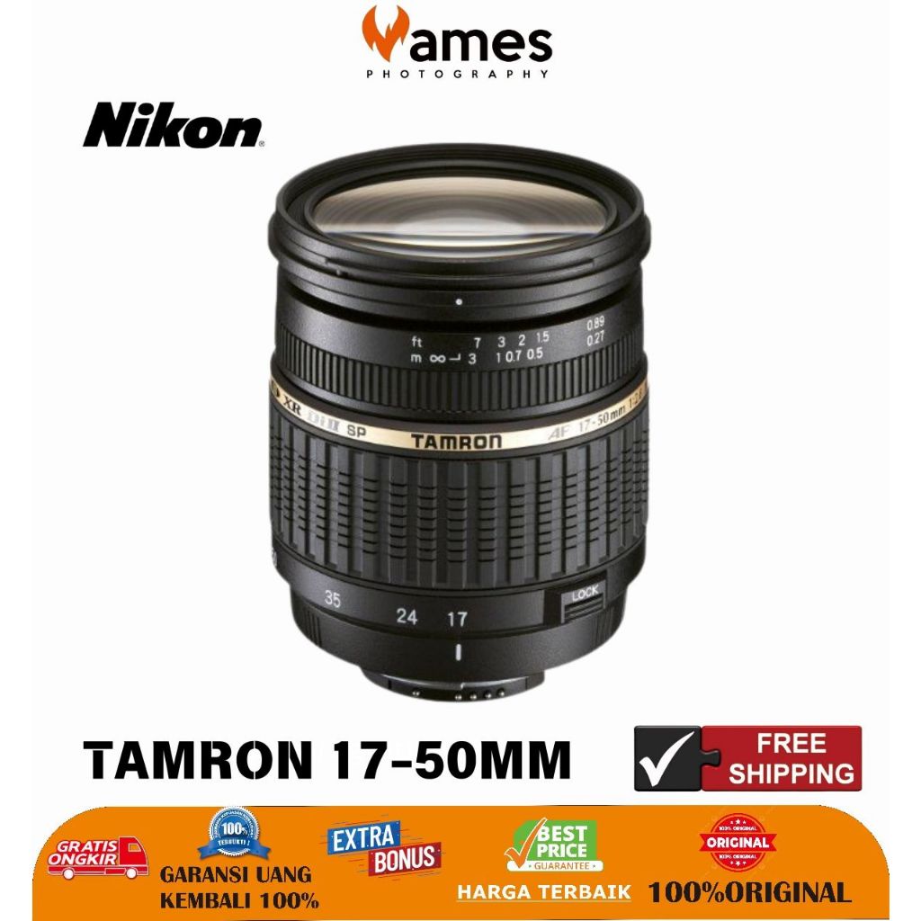 Lensa TAMRON 17-50mm NIKON F2.8 Original For Kamera Dslr  Like New