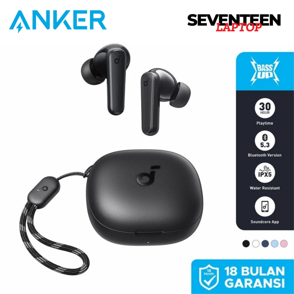 ANKER TWS Soundcore R50i A3949 Bluetooth 5.3 Black Garansi Resmi Anker Indonesia