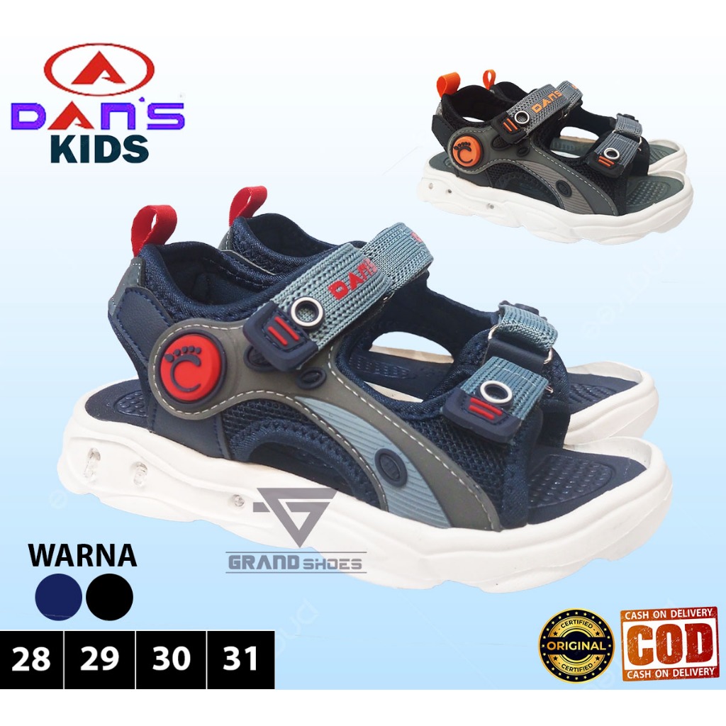 Dans Sandal sendal tali gunung LED lampu nyala impor keren Sol Phylon ringan anak laki laki original