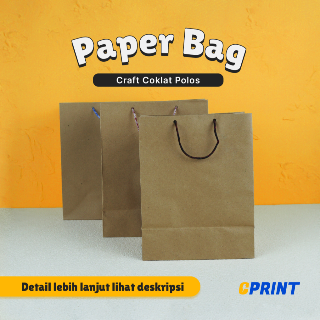 

Paperbag Coklat Polos Varian // Paperbag Souvernir Bahan Kraft 1 Pack Isi 12pcs