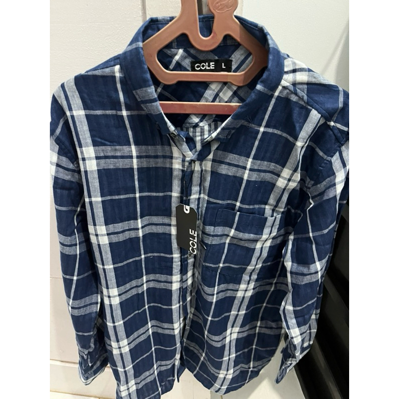 Baru Kemeja Kotak-Kotak Cole size L cocok untuk lebaran