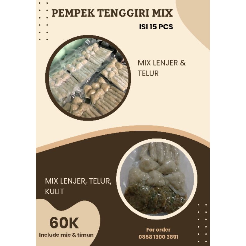 

PEMPEK PALEMBANG ASLI TENGGIRI 100% HOMADE