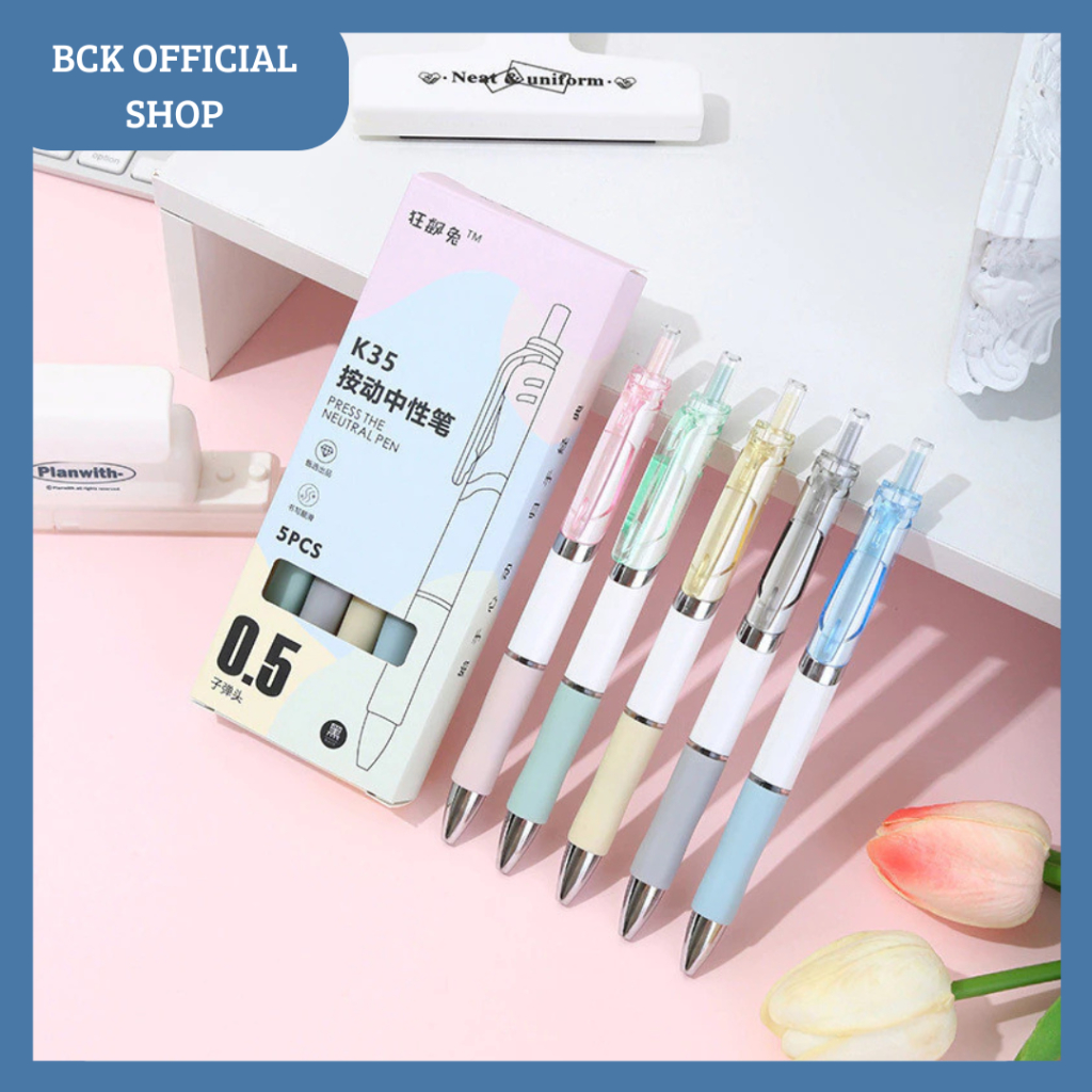 

Set 5 Pcs BCK Bolpoin Mekanik Sweet Pastel Color