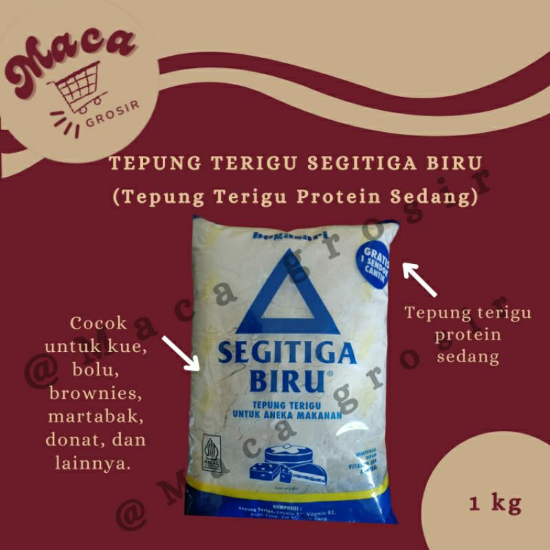 

Segitiga biru 1kg/tepung terigu protein sedang