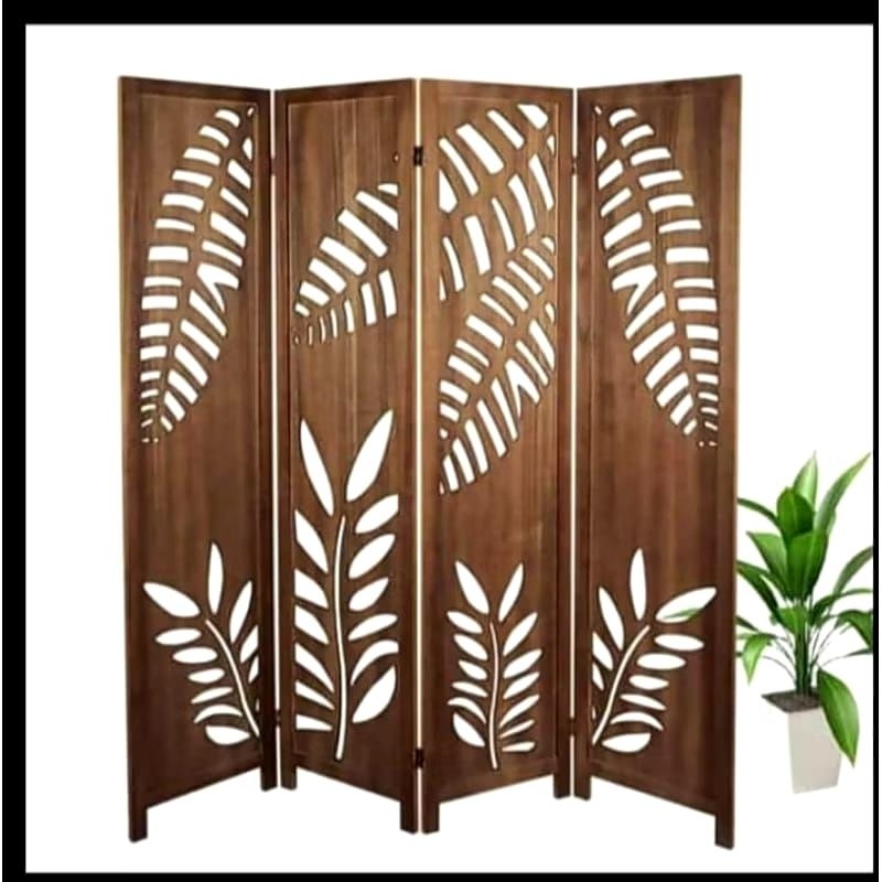 sketsel motif daun sketsel minimalis penyekat ruang sketsel kayu jati