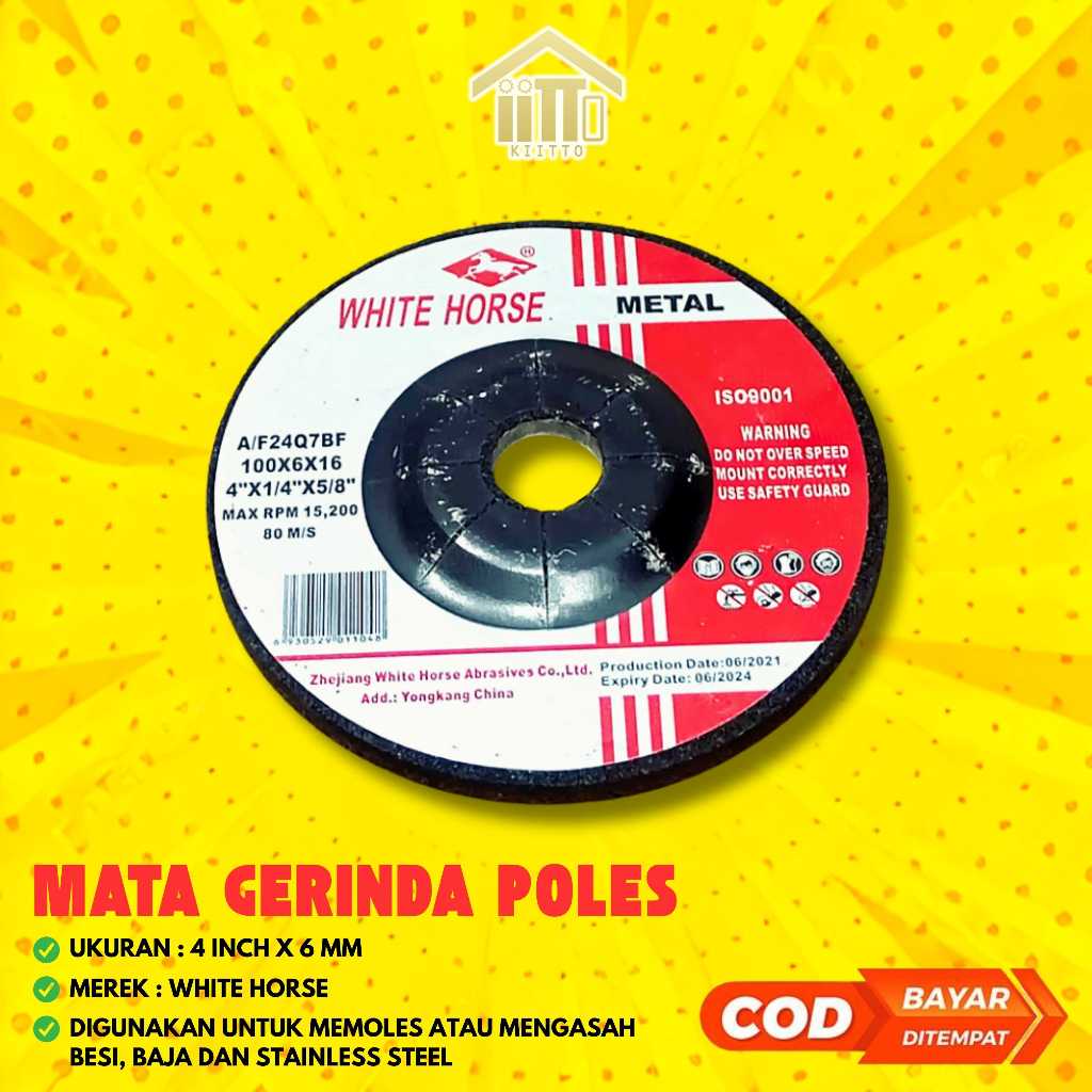 MATA BATU GURINDA GERINDA GRINDA POLES ASAH 4 x 6 TEBAL 4 INCH / BATU GERINDA POLES 4" X 6 MM / MATA