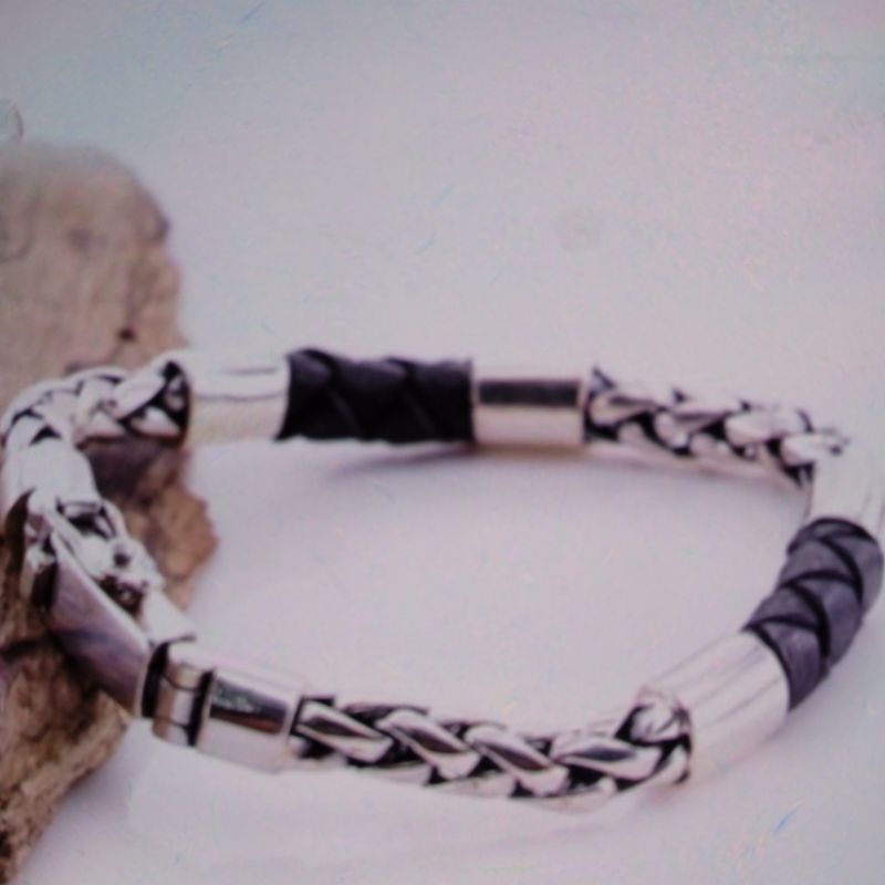 gelang pria perak asli 2401