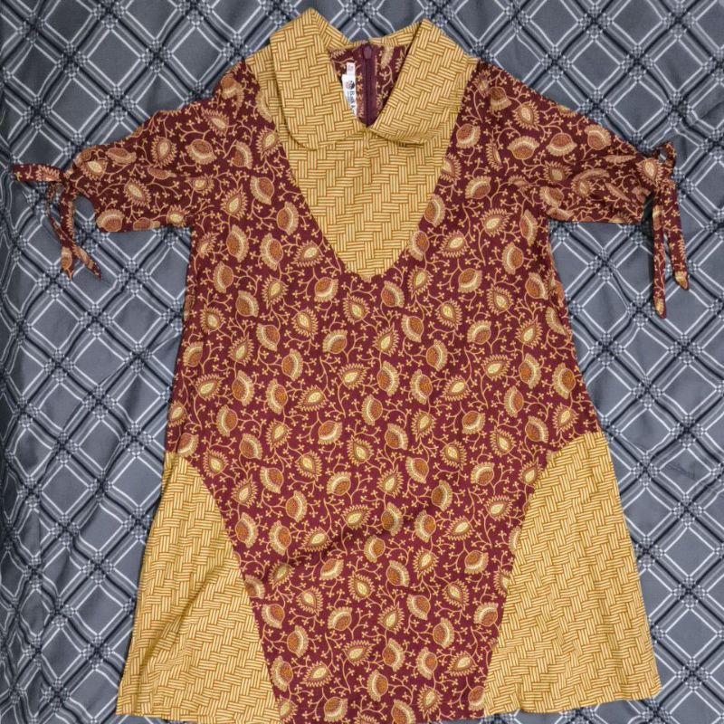 Preloved Dress BATIK KERIS anak perempuan size XL utk 7-8 tahun