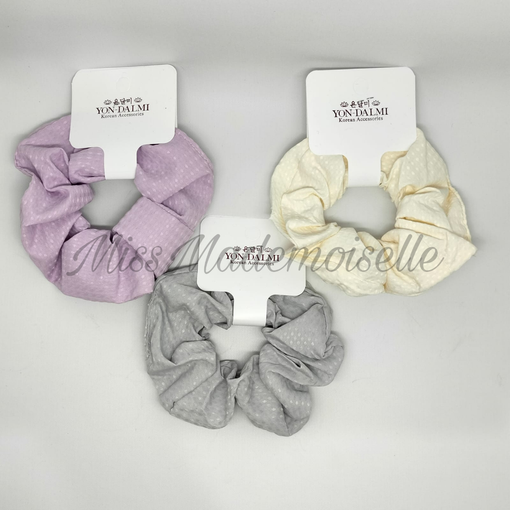 KUNCIR RAMBUT SCRUNCHIE EMBOSS KUNCIR RAMBUT WANITA KUNCIR HIJAB WANITA KUNCIR KERUDUNG WANITA KUNCI
