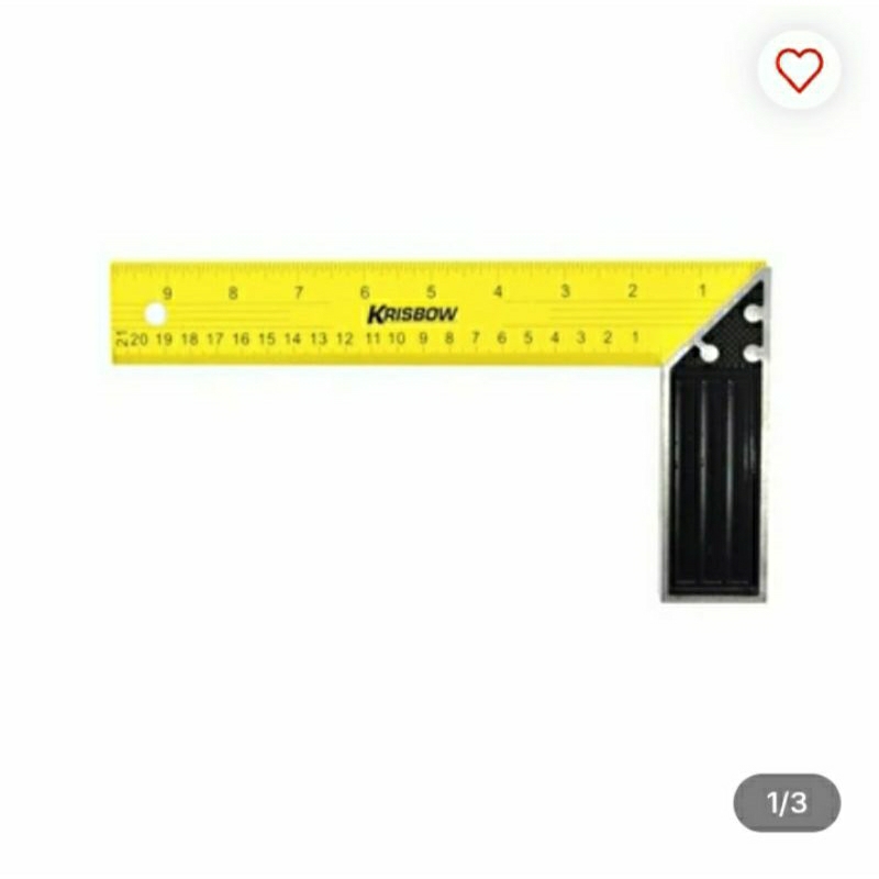 

Krisbow 25 Cm Penggaris Siku Besi