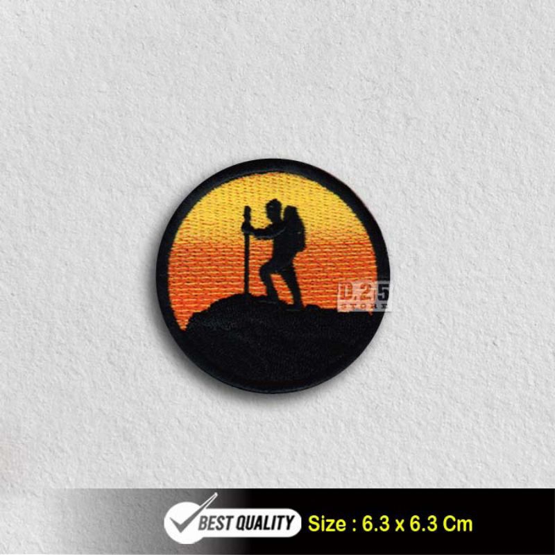 Patch bordir pendaki gunung