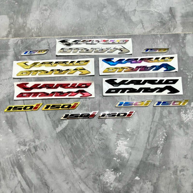 Emblem Vario Timbul 3D Motor VARIO Emblem Click Vario Emblem Timbul Motor Stiker Vario 150 Vario Cli