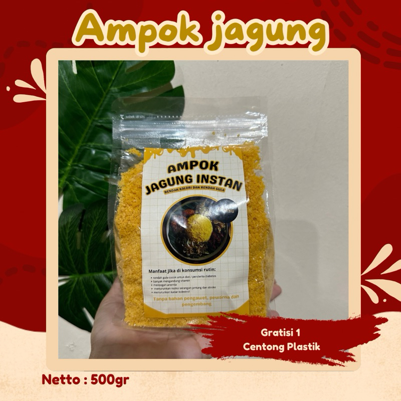 

Ampok Jagung Instan 500gr / Nasi Ampok Instan untuk Diet Rendah Gula cocok untuk Diabet