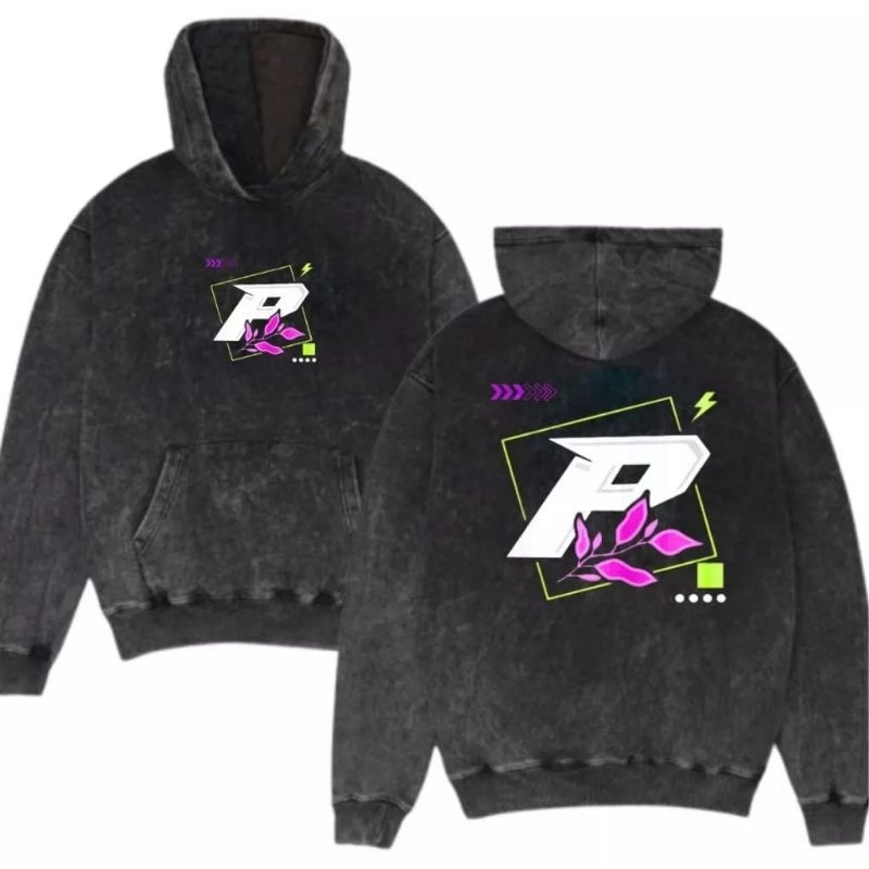 Pilotter Hoodie Sandawash Black Logo P